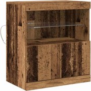 vidaXL Bufet LED Maro 60,5 x 37 x 67 cm Lemn compozit