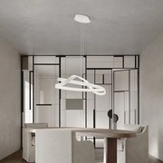 Lustra suspendata LED CCT OLIA aluminiu alb