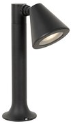 Stâlp modern pentru exterior negru 30 cm IP44 reglabil - Ciara