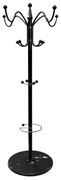 Casaria Cuier de podea TENZY cu bază din marmură, 37x173cm, negru