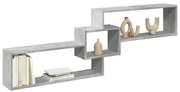 vidaXL Dulap de perete, gri beton, 158x18x53 cm, lemn prelucrat