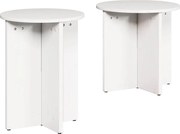 vidaXL Masă de cafea 2 pcs Alb