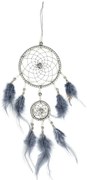 Dreamcatcher din pene, 32 cm, gri