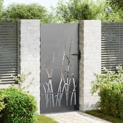 vidaXL Poartă de grădină Negru 85 x 175 cm Oțel vopsit în pulbere