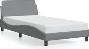 vidaXL Cadru de pat, Dover, gri deschis, 100x200 cm, textil