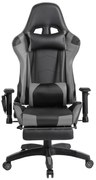 Scaun gaming, cu Masaj si Incalzire, telecomanda Wireless, functie recliner, SIG 5999, Negru/Gri