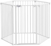 PawHut Tarc pentru Caini Pliabil Metalic pentru Iepuri cu Usa Interior si Exterior 90 x 123 x 102 cm Alb | Aosom Romania