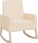 vidaXL Scaun balansoar, crem, material textil