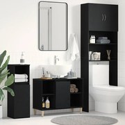 vidaXL Dulap chiuvetă, stejar negru, 80x33x60 cm, lemn stratificat