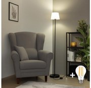 Brilagi - Lampadar LED CERIA, 1xE27/40W/230V, Ø 20,5 cm, alb/negru