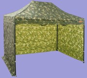 Pavilion de grădină 2x3m - din oțel, 3 pereţi laterali, Camuflaj