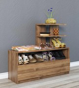 Dulap pentru pantofi, Airy Homs, maron, 100 x 81 x 29.6 cm, PAL