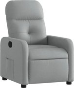 vidaXL Fotoliu rabatabil, gri deschis, material textil