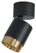 Spot LED aplicat SPECTRE 10W negru/alama