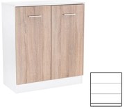 Comodă Miami cu 2 uși 80x92 cm stejar sonoma-alb