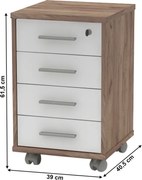 Dulăpior cu încuietoare, kraft dunkel/alb, JOHAN 2 NEW 12