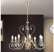 Lustră de cristal pe lanț Orion LU 1658/8 ALESSIA 8xE14/40W/230V auriu