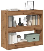 vidaXL Bibliotecă/Separator de cameră, Stejar artizanal, 80x30x72 cm