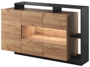 Comodă Alvera (Stejar craft auriu + antracit). 1041167