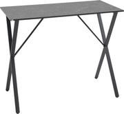 HOMCOM Masă de Bar Rectangulară pentru 4, Blat Efect de Marmură, Design Modern, 120x60x102 cm, Negru | Aosom Romania