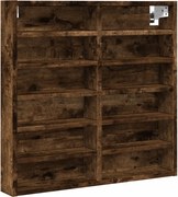 vidaXL Dulap cu vitrină, stejar fumuriu, 60x8,5x58 cm, lemn prelucrat