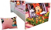 Pat tineret Minnie 2-9 ani ,saltea si pernuta cadou