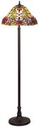 Lampadar cu abajur din sticlă vitrată Tiffany MIRELLA 2xE27/60W/230V Rabalux 8088