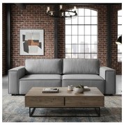 Canapea extensibilă 3 locuri RONDA cu spațiu de depozitare, gri