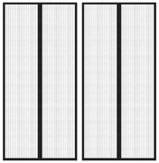 vidaXL Perdea de ușă anti-insecte cu magnet, 2 buc., negru, 220x110 cm