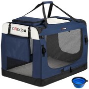 Deuba Geanta portabila pentru caini 90x60x66cm - albastra