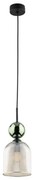 Pandantiv pe cablu SOPHIA, 1xE14/10W/230V, negru/verde/bej fumuriu