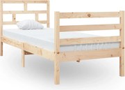 vidaXL Cadru de pat mic single, 75x190 cm, lemn masiv