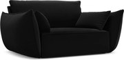 Fotoliu negru cu tapițerie din catifea Vanda – Mazzini Sofas