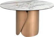 Masa rotunda design LUX Porcelain Marble 140cm