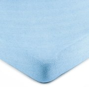 Cearșaf de pat 4Home, din bumbac frotir albastru deschis, 90 x 200 cm, 90 x 200 cm