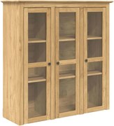 vidaXL Dulap cu uși din sticlă BODO Maro miere 115,5 x 38,5 x 117,7 cm