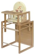 COSING - Scaun de masă pentru copii 2-în-1 Viktoria fag/crem