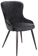Scaun de bucaterie Lotus Velvet, negru