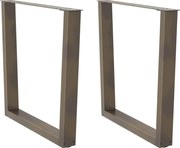 vidaXL Picioare de masă în formă de V, 2 buc., oțel natural, 90 x (72-73,3) cm