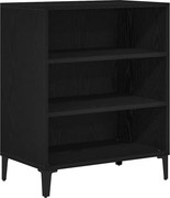 vidaXL Bufet Stejar Negru 57 x 35 x 70 cm Lemn compozit
