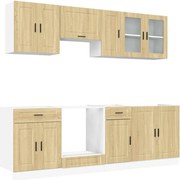 vidaXL Set dulap de bucătărie din 8 piese „Porto” lemn stejar Sonoma