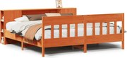 vidaXL Pat cu bibliotecă fără saltea maro 180x200 cm lemn masiv de pin