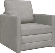 vidaXL Pat canapea 60cm Gri deschis Catifea