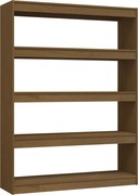 vidaXL Bibliotecă/Separator cameră maro miere 100x30x135,5 cm lemn pin