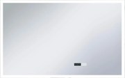 vidaXL Oglindă cu LED de baie cu senzor tactil și afișaj oră 100x60 cm