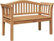 vidaXL bancă Maro 120 x 53,5 x 85 cm Lemn masiv de tec
