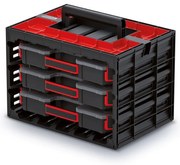 Dulap cu 3 organizatoare despărțitoare 41,5 x 29 x 29 cm, negru