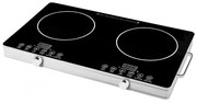 Plita infrarosu dubla Elite EFP-1258T, 4400W, Afisaj LED, Control prin senzor, Timer, Negru/Gri