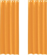 vidaXL Perdele Voile cu Oelii 2 buc Portocaliu 140x300 cm