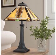 Quoizel QZ-NAVAJO-TL-VB - Lampă de masă Tiffany NAVAJO 2xE27/60W/230V
